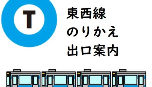 東西線のりかえ出口案内まとめ図 | 西葛西ドットコム